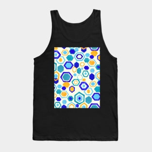 Scattered Gouache Hexagons - Cream Tank Top